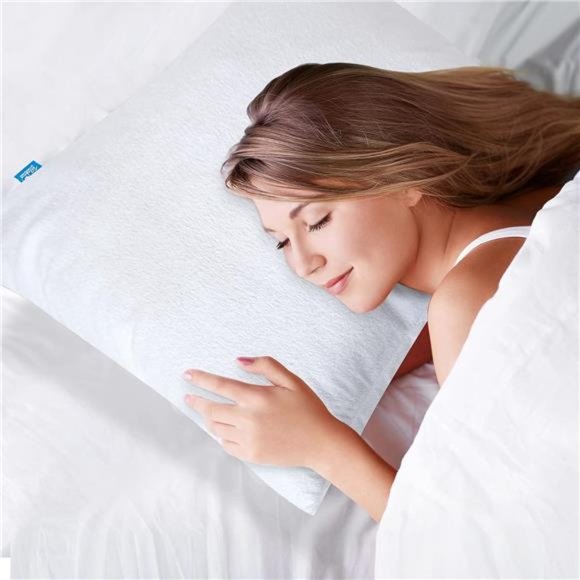 Waterproof Pillow Protector Standard Size 2 Pack 100% Viscose Made from Bamboo - Picture 5 of 6